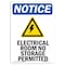Signmission OSHA Notice, 7" Height, Electrical Room No Sign With Symbol, 7" X 5", Portrait OS-NS-D-57-V-11685 - alternate 1